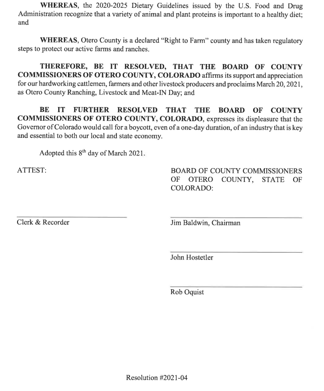 Otero County Commissioners Support Livestock SECO News seconews.org